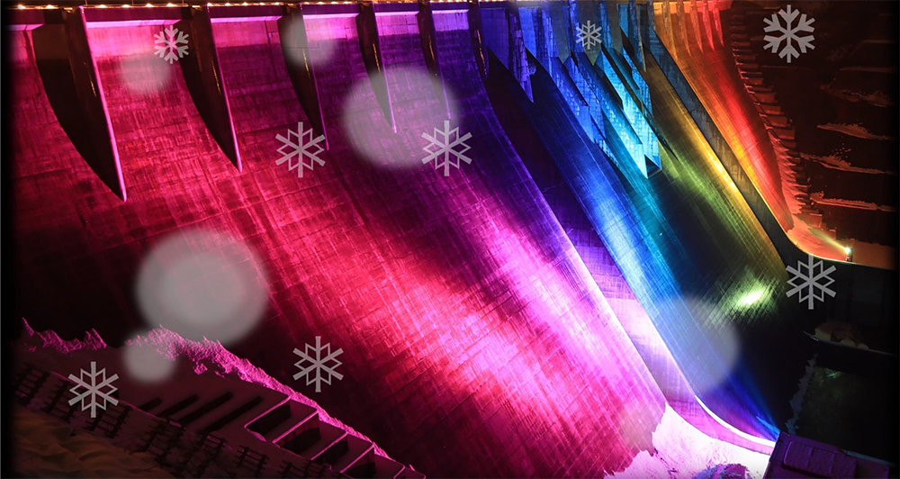 津軽ダム クリスマスライトアップ