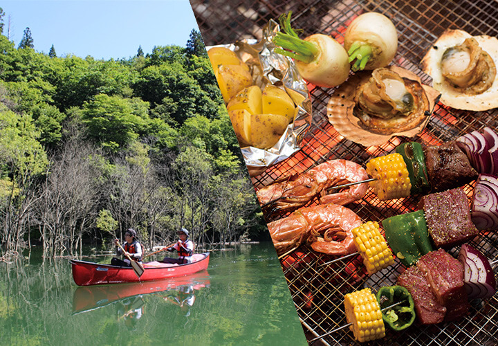 ウォーターアクティビティとコテージＢＢＱを楽しむ1泊2日