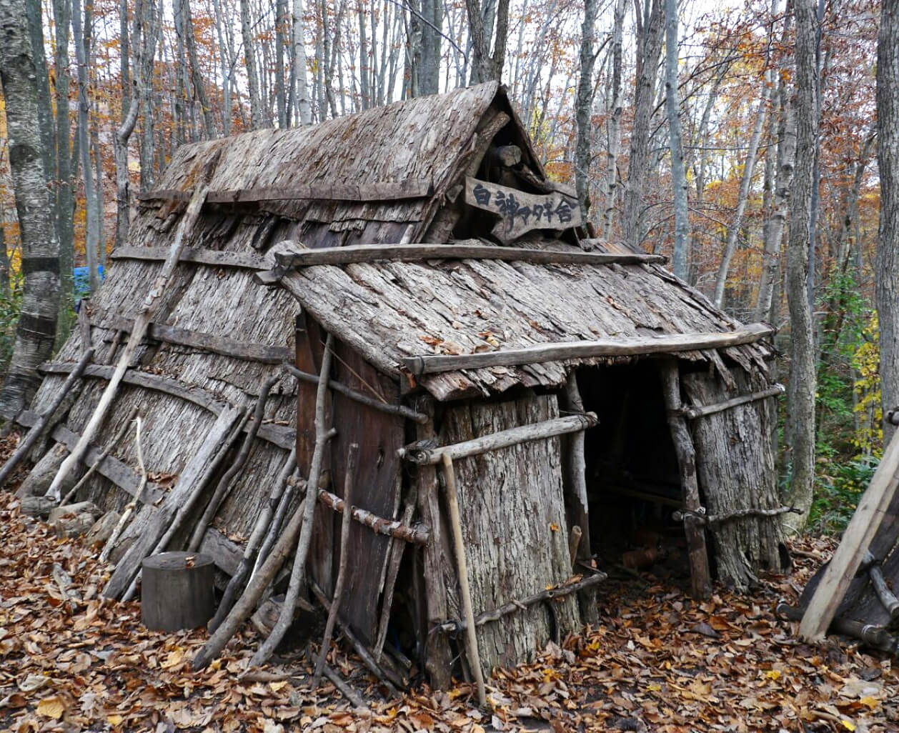 白神マタギ小屋泊ツアー - マタギ小屋の様子